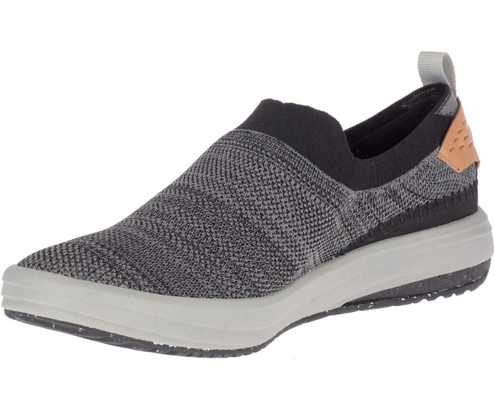 Merrell Slip Ons Black - Gridway Moc - Mens 04PWJFAHT